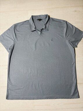 John Varvatos Star U.S.A. Men’s Blue-Grey Short-Sleeve Polo Shirt K6497524 S XXL
